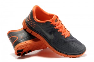 Nike Free 4.0 V2 Mens Shoes grey orange - Click Image to Close